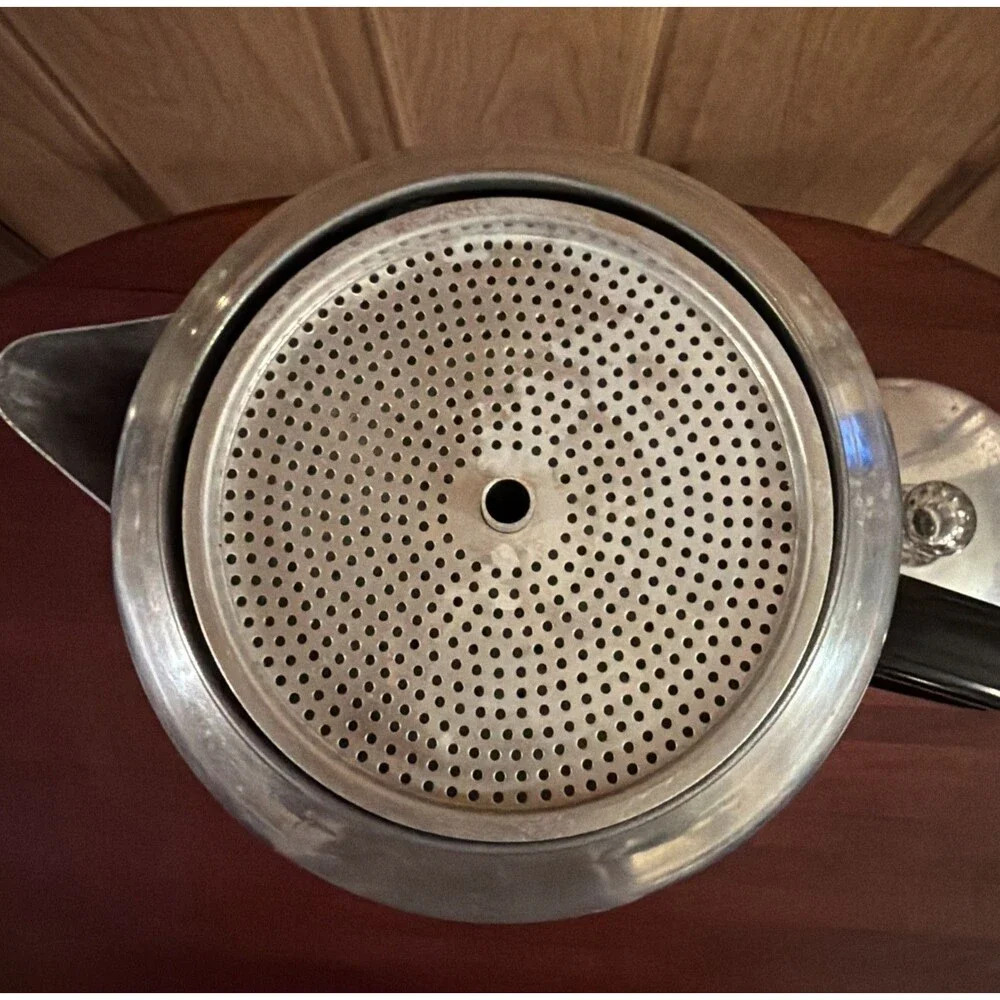 Vtg Century Aluminum Ware Percolator Coffee Pot 20 Cup.Camping Hiking. USA. EUC!